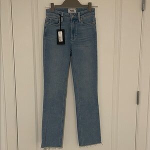PAIGE Women's Light Blue Straight Leg Jeans